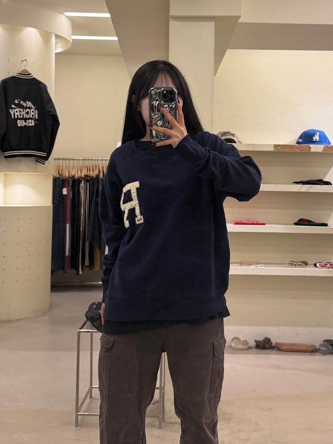 폴로 랄프로렌 R로고 네이비 맨투맨 U1676 상품이미지1