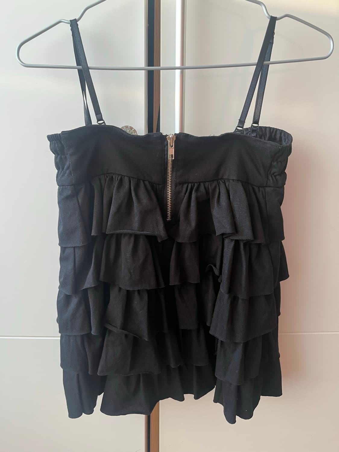 일본빈티지 검정 프릴 끈나시 상품이미지1