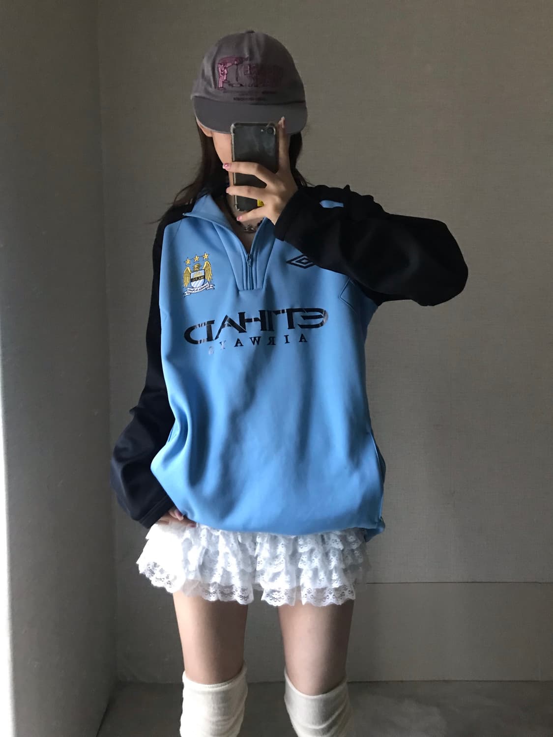 엄브로 맨시티 져지 반집업 상품이미지5