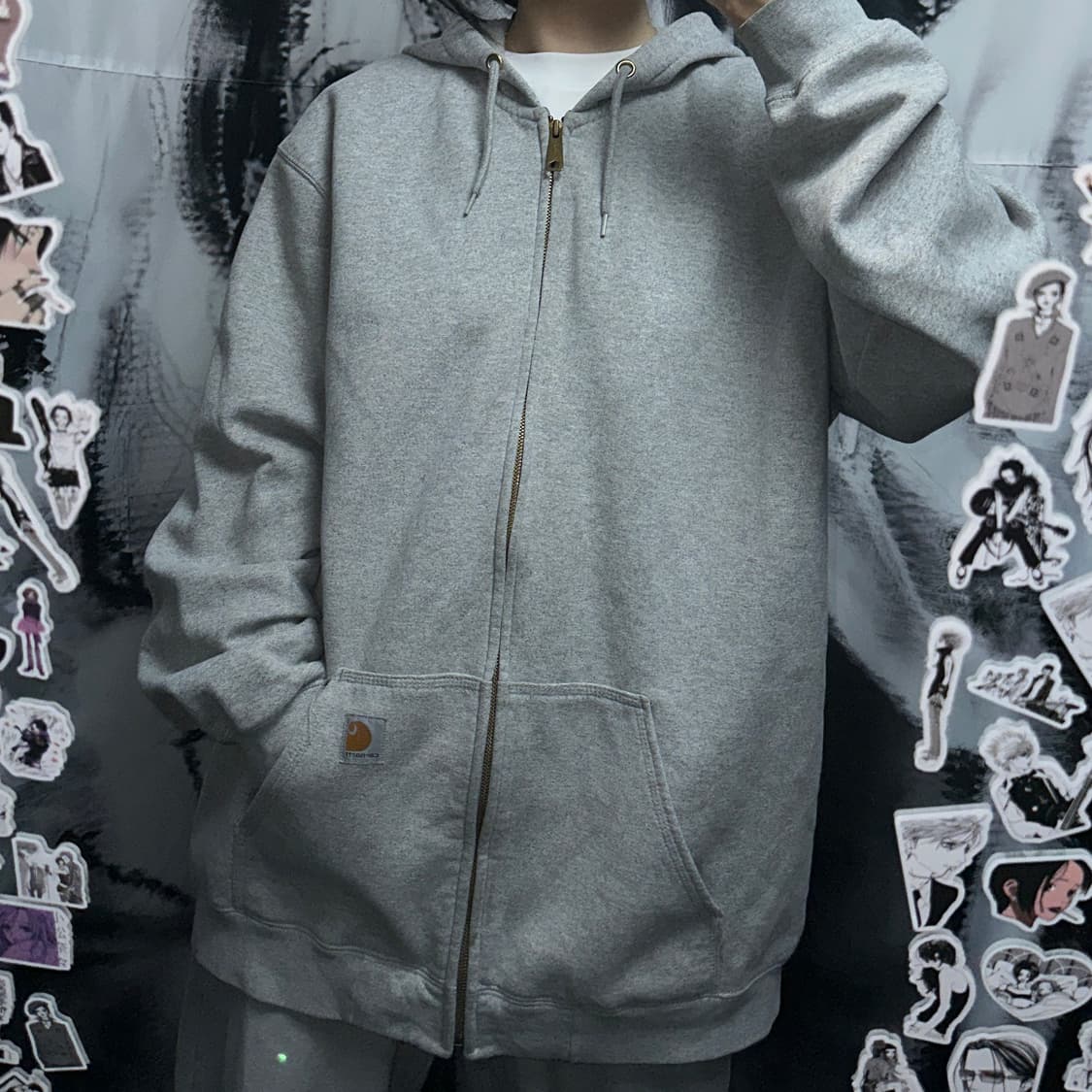 칼하트 그레이 후드집업 상품이미지1