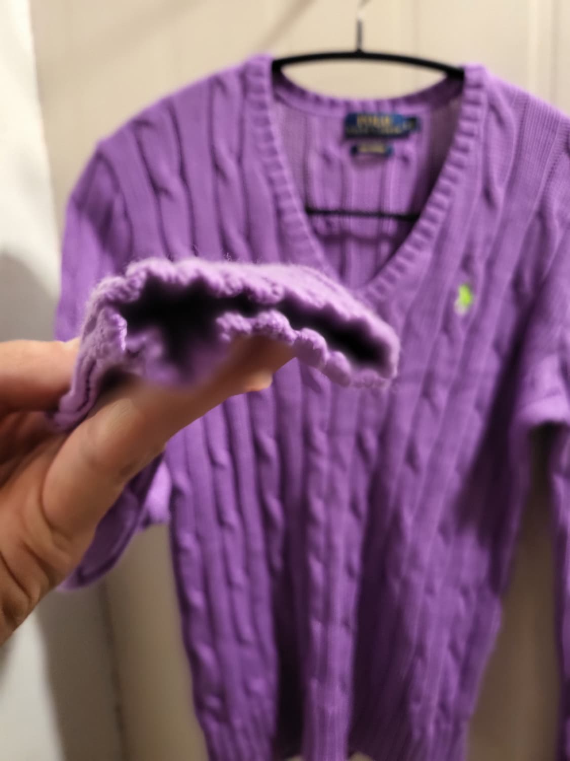 폴로 랄프로렌  브이넥 케이블 니트 상품이미지3