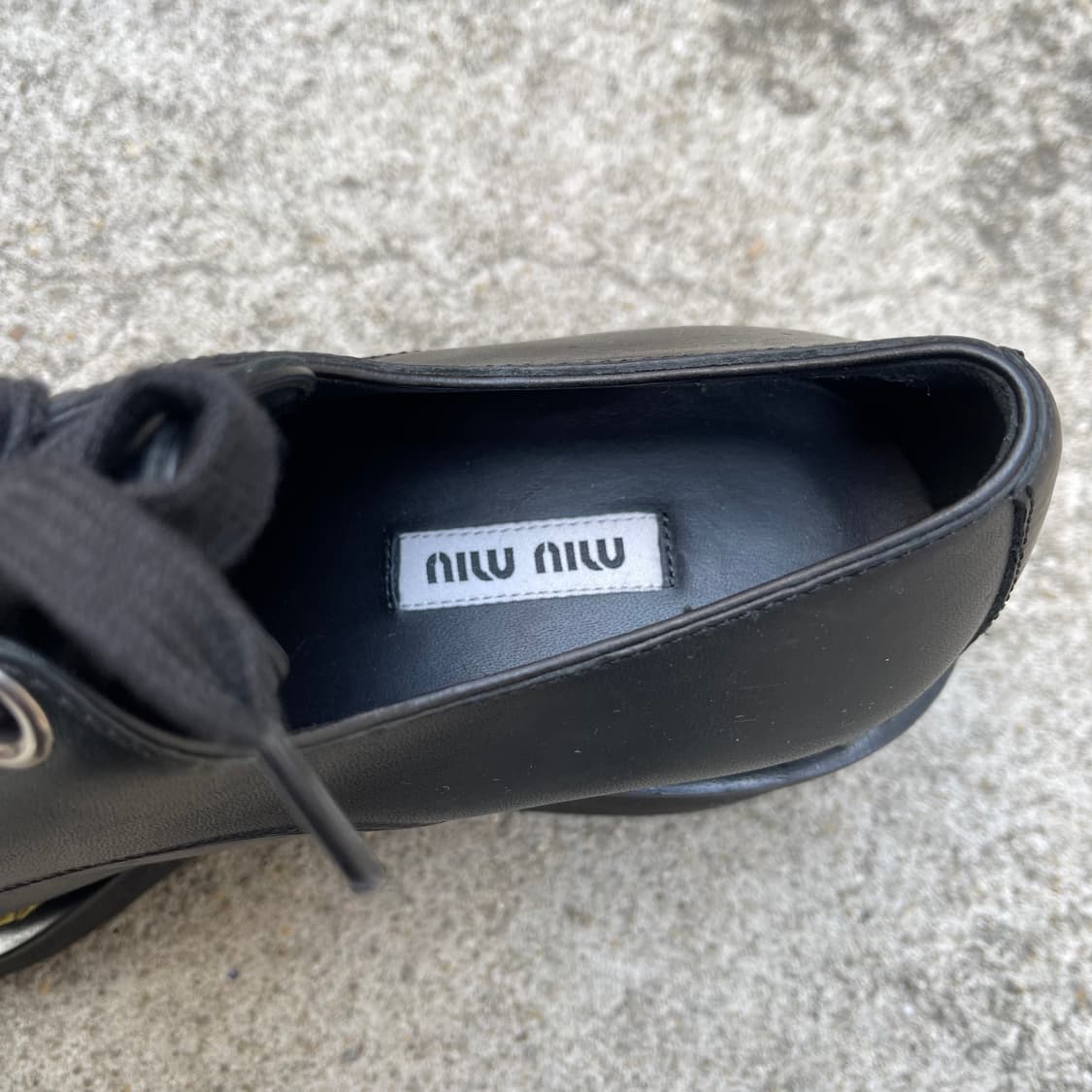 [36] MIU MIU Stud toe derby shoes 상품이미지7