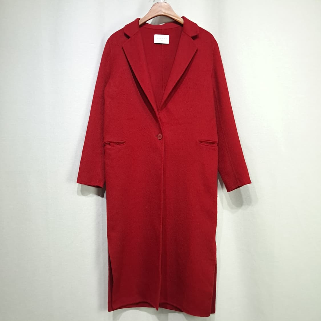 CN939W L 산드로 PARIS 레드 울 롱 코트 상품이미지1