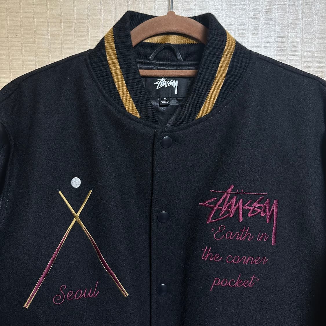 스투시 40주년 서울 바시티 자켓 M사이즈 상품이미지2