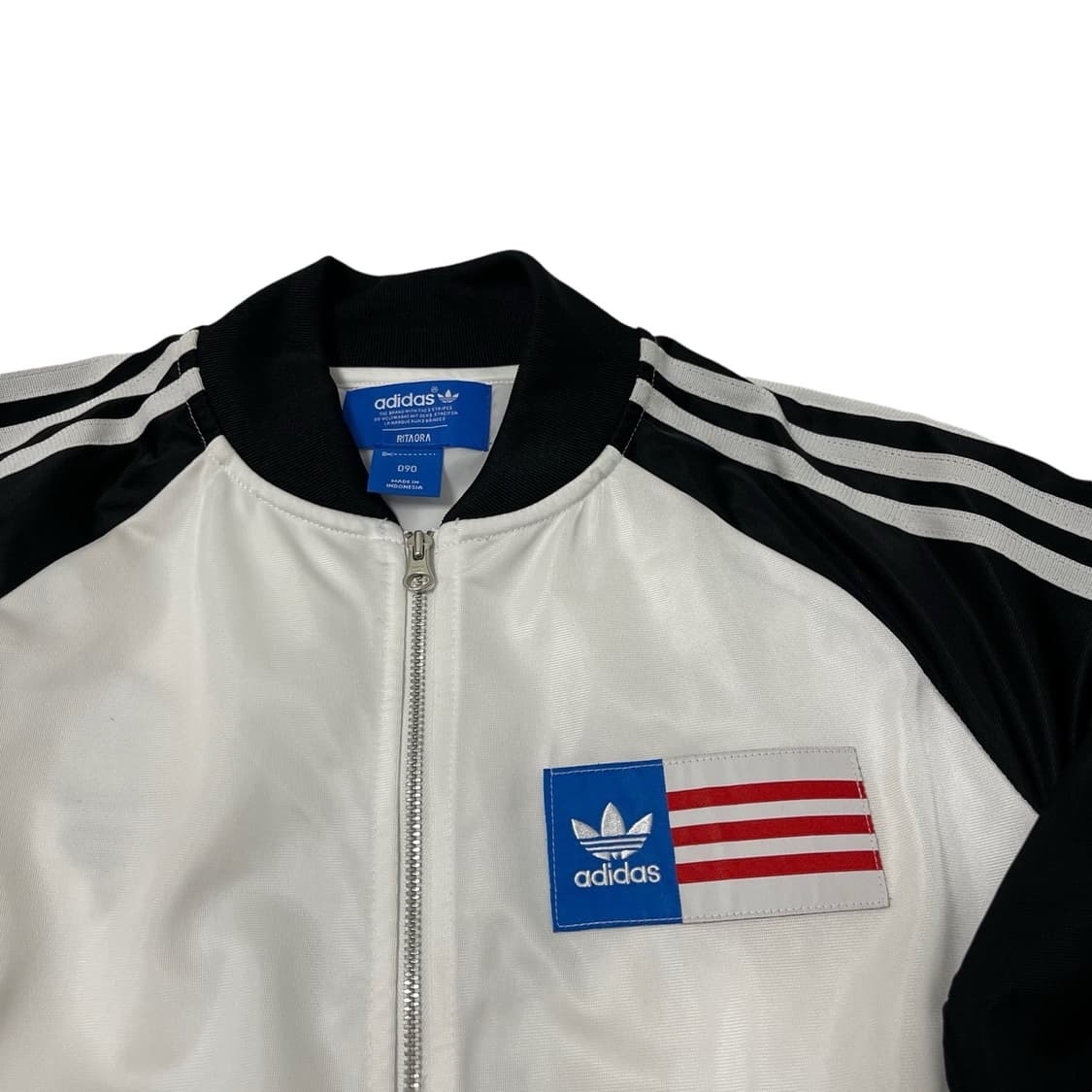 아디다스 빈티지 플레네터리 파워 슈퍼걸 트랙탑 검흰 블랙 화이트 져지 상품이미지2