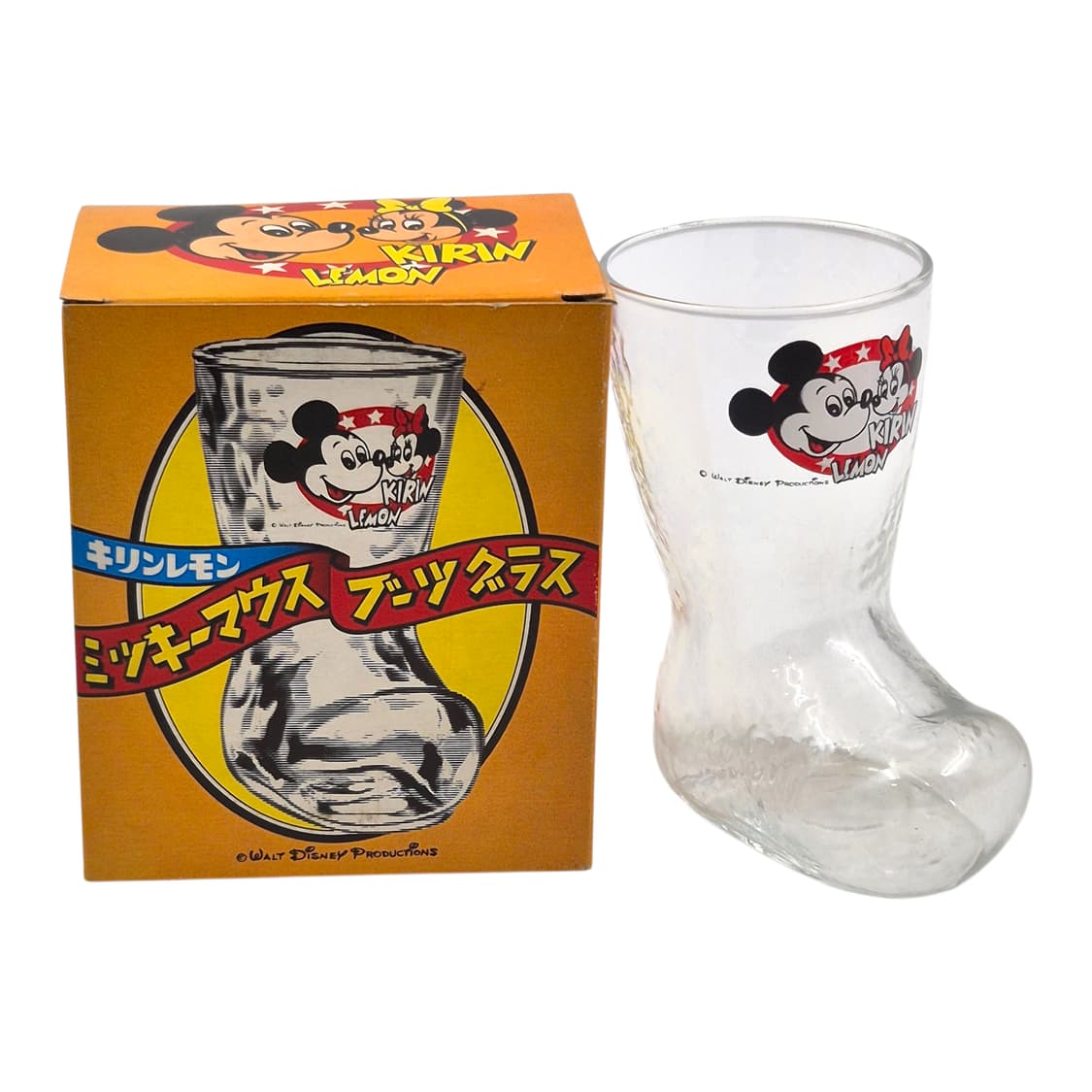 70s 기린 레몬 디즈니 미키마우스 부츠 잔 1p 상품이미지2
