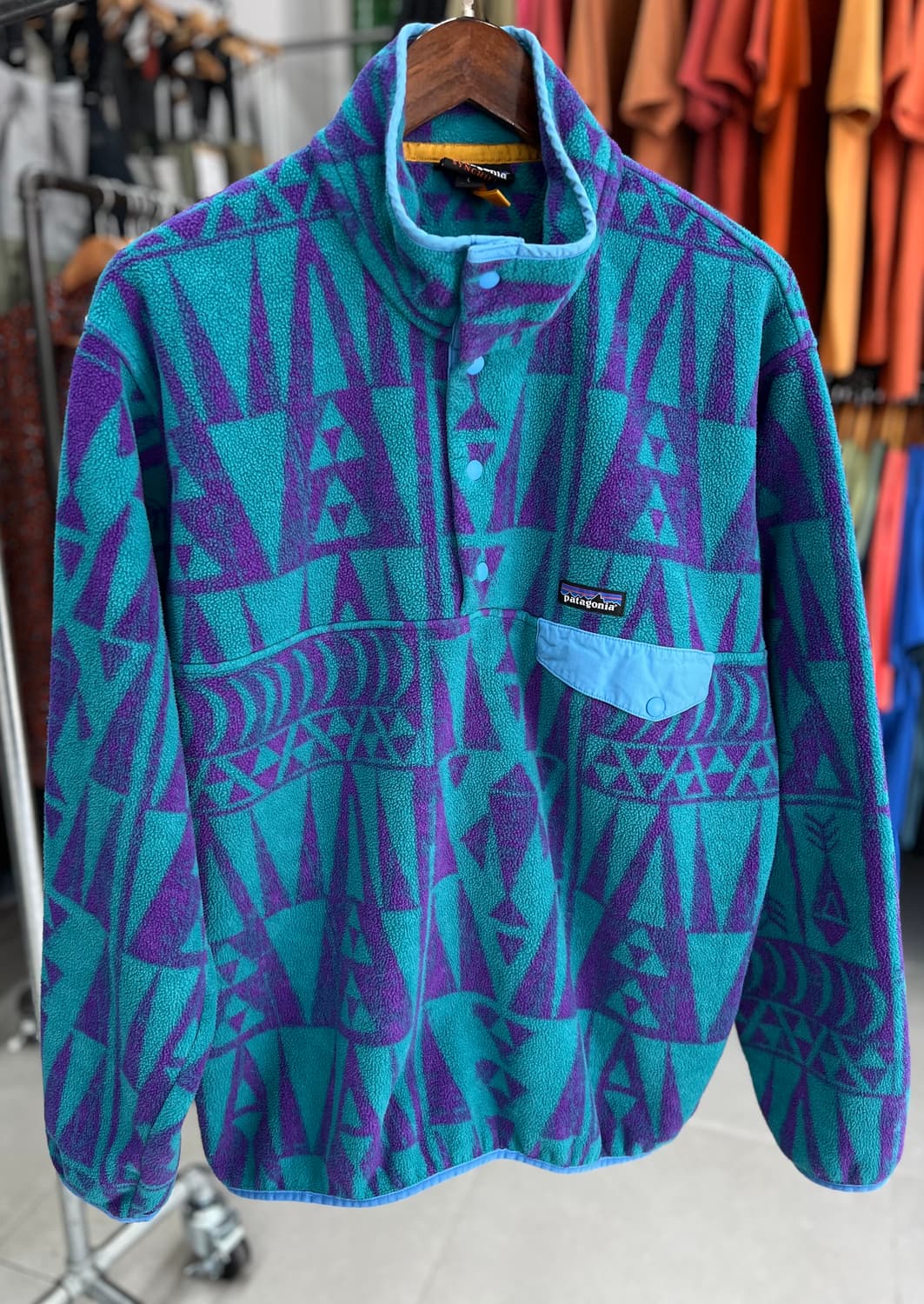 Aztec Tribal Geo Synchilla Fleece Snap  상품이미지1