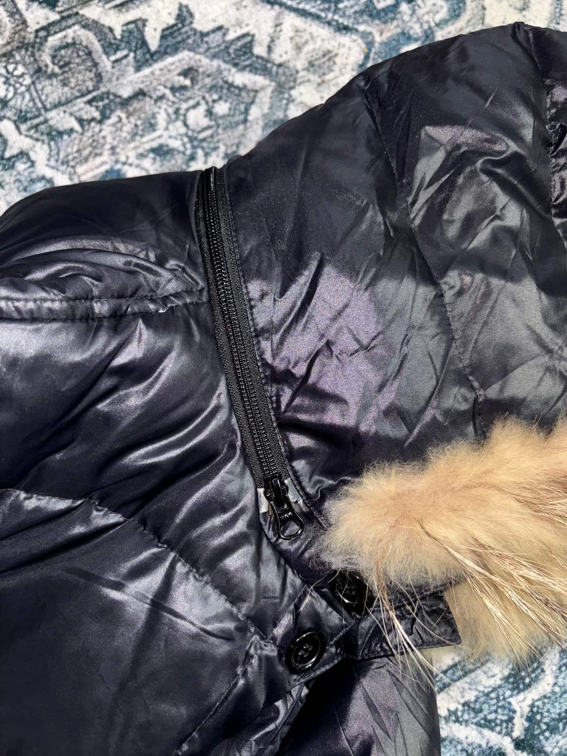 일본 빈티지 y2k 라쿤 퍼 패딩 다운 점퍼 상품이미지5