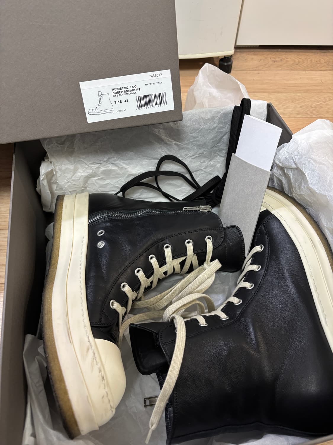 [42] 릭오웬스 25FW 라몬즈 하이 크레페솔 상품이미지7