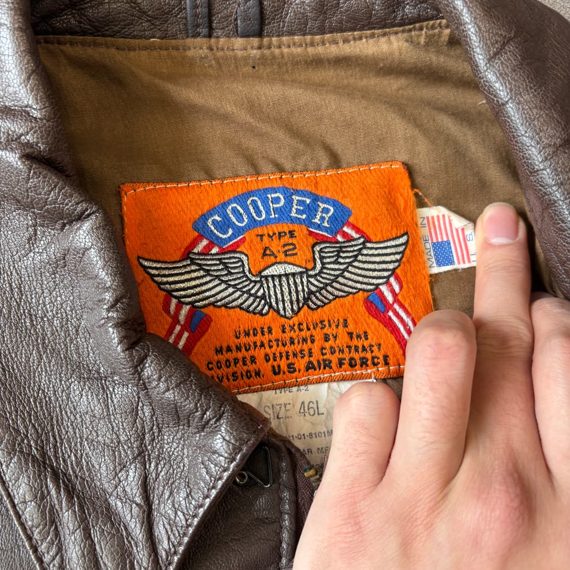 Cooper Type A-2 leather jacket 쿠퍼 A2 자켓 상품이미지3