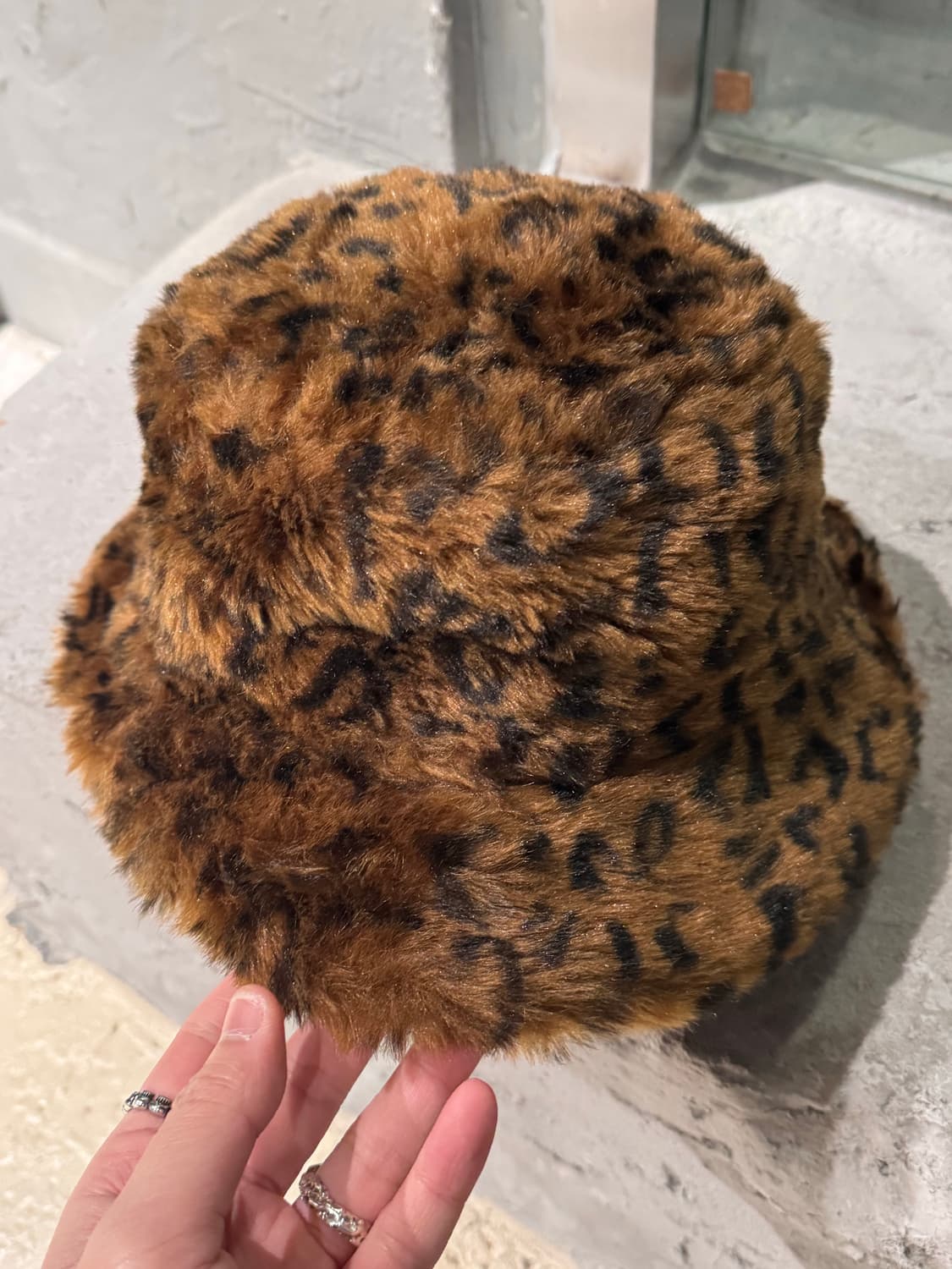 레오파드 퍼 버킷햇  상품이미지2