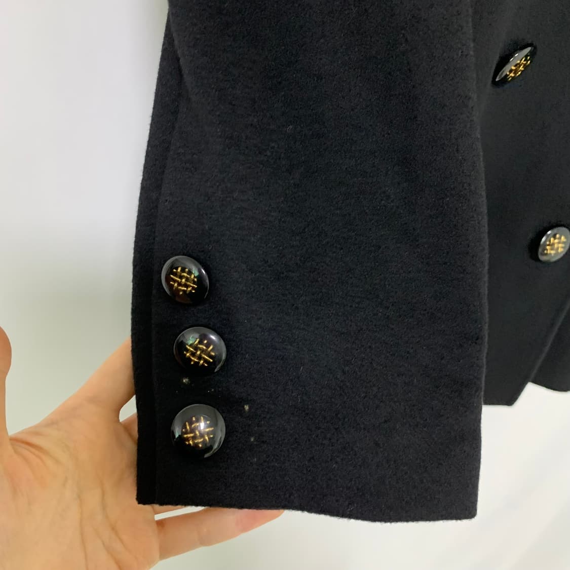 jpn 일본 빈티지 Lolian 블랙 더블 버튼 자켓 캐시미어 100% 상품이미지8