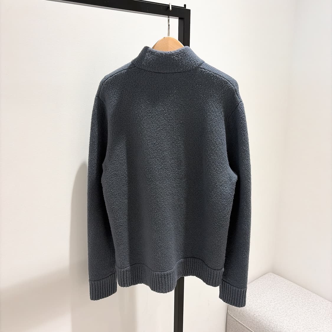 (정품/새상품) 제임스펄스 남성 그레이 캐시미어 블렌드 집업 니트 가디건 상품이미지2