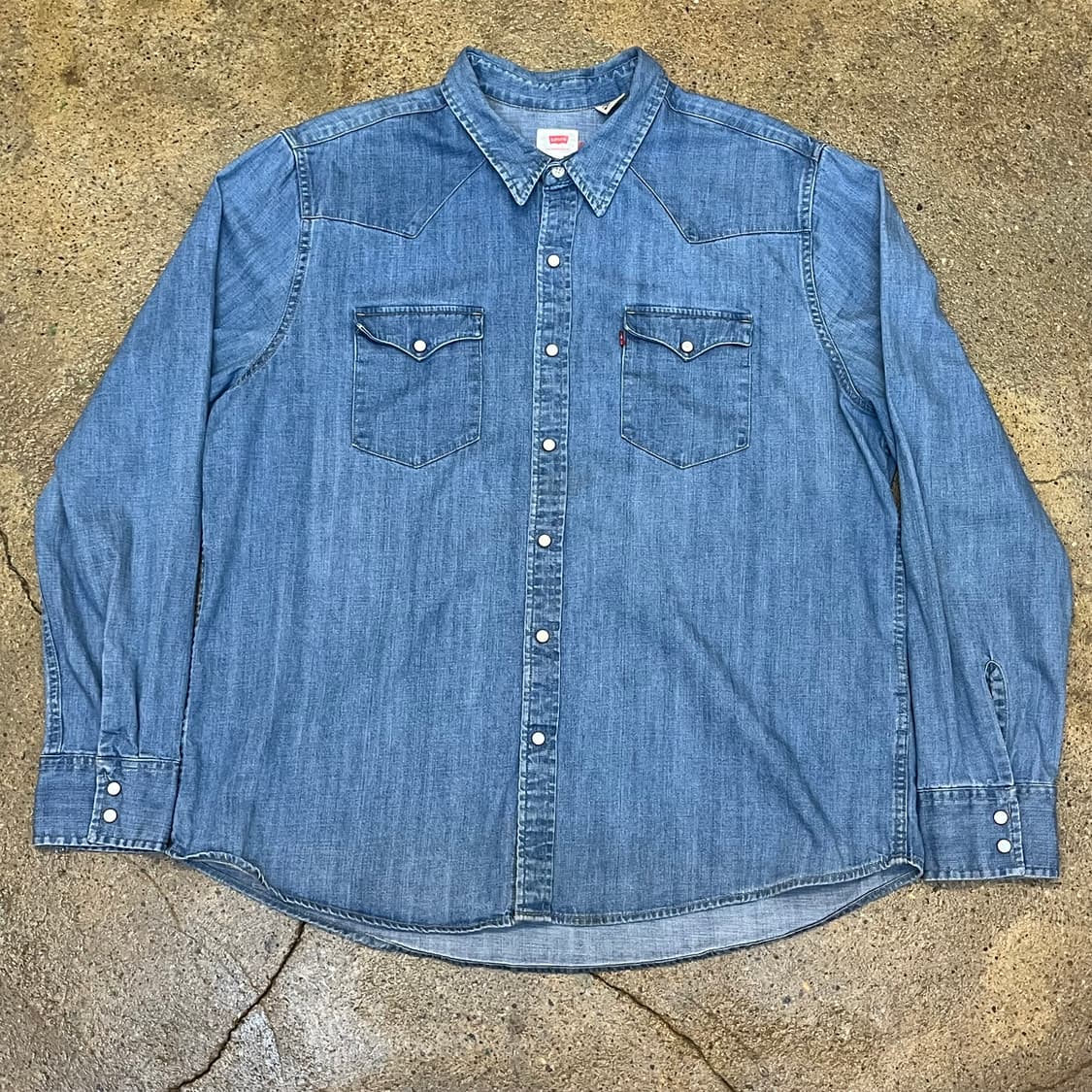 미국 빈티지 리바이스 데님 웨스턴 셔츠 상품이미지2