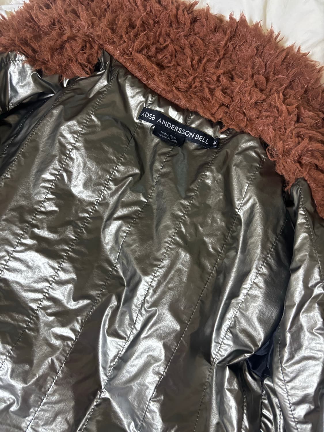 앤더슨벨 우먼 골디 포 레더 퍼 가디건 M 상품이미지8