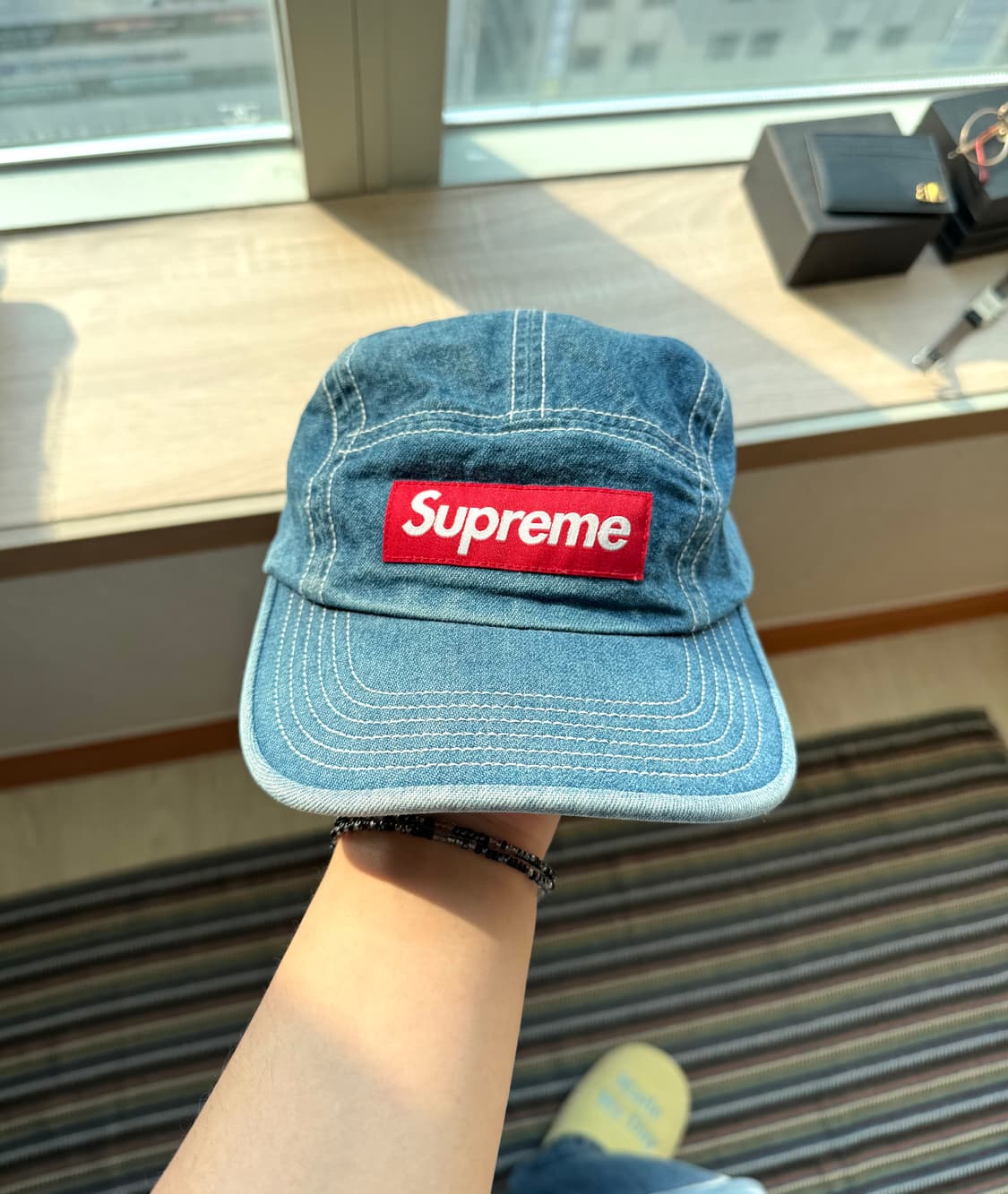 18ss 슈프림 데님 캠프캡 상품이미지1