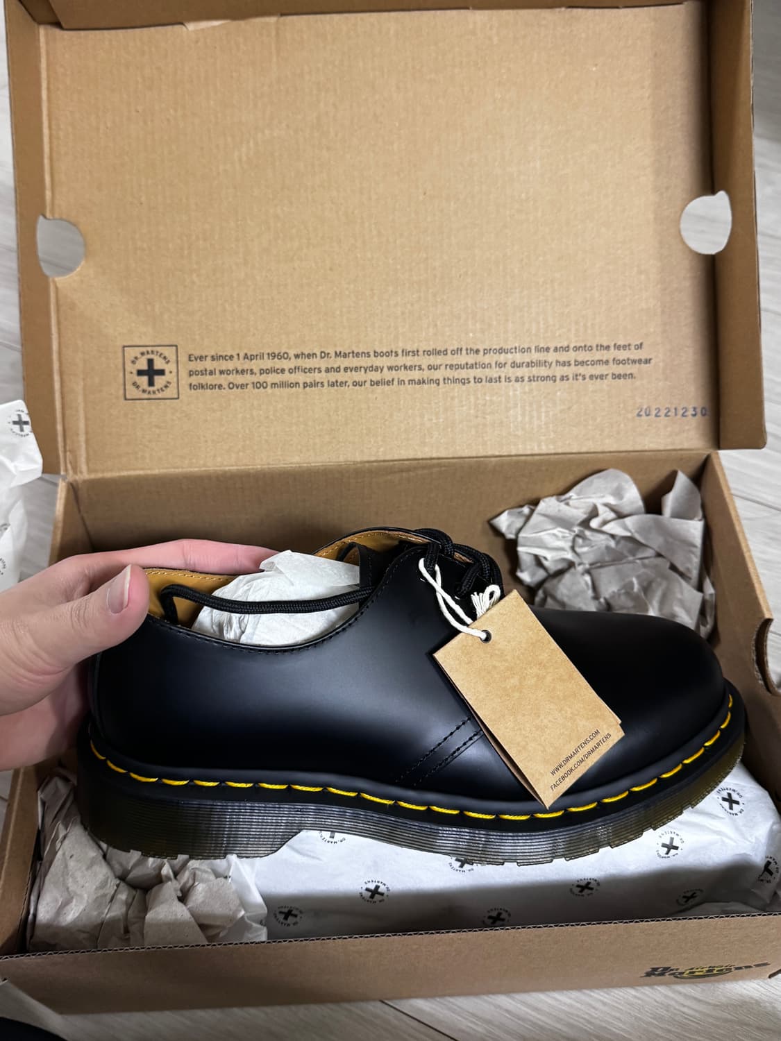 닥터마틴 1461 스무스 더비 블랙 260 UK 7 상품이미지1