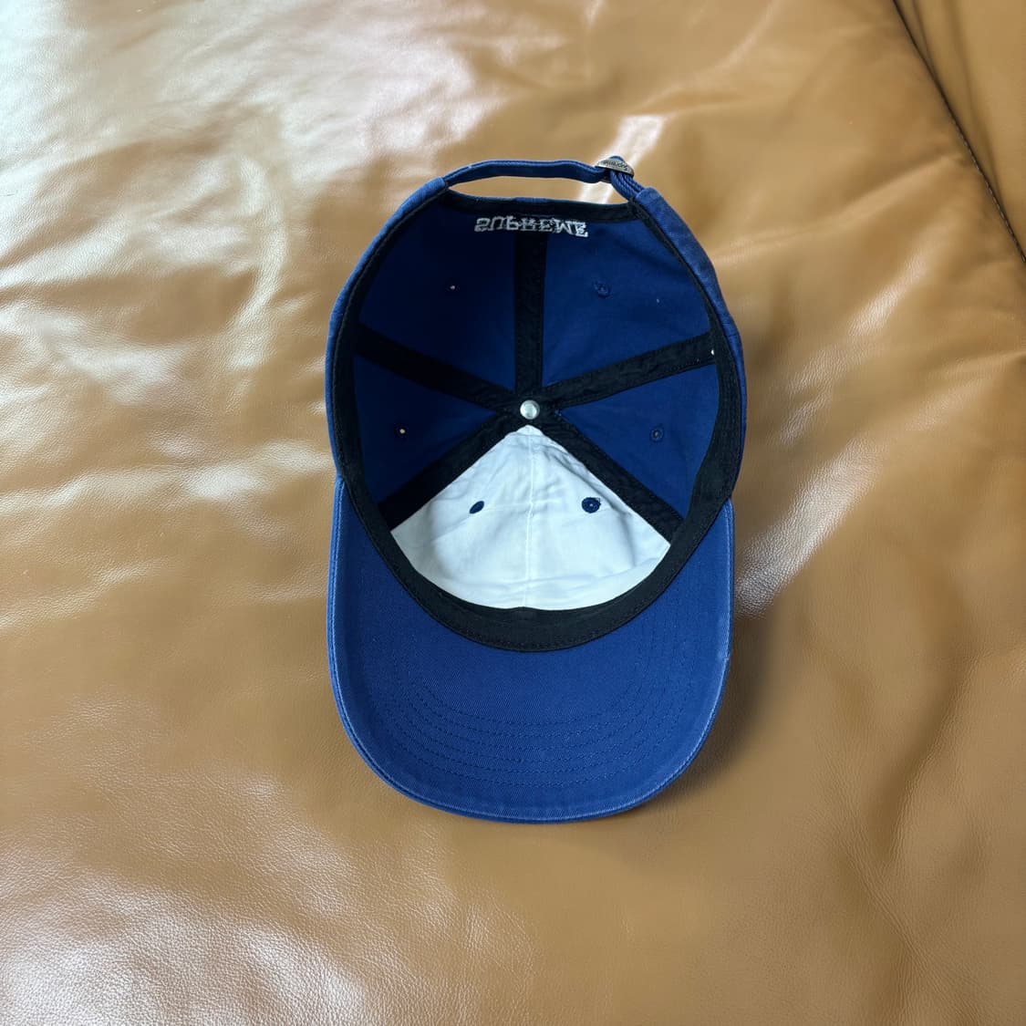 Supreme 슈프림 23ss 오발 워시드 네이비 6패널 볼캡 모자 상품이미지6