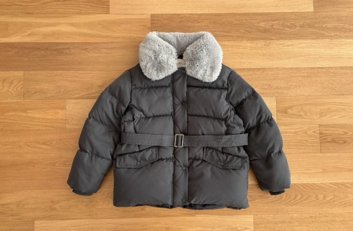 리스트 퍼 칼라 벨티드 숏 덕다운 점퍼 55 상품이미지1