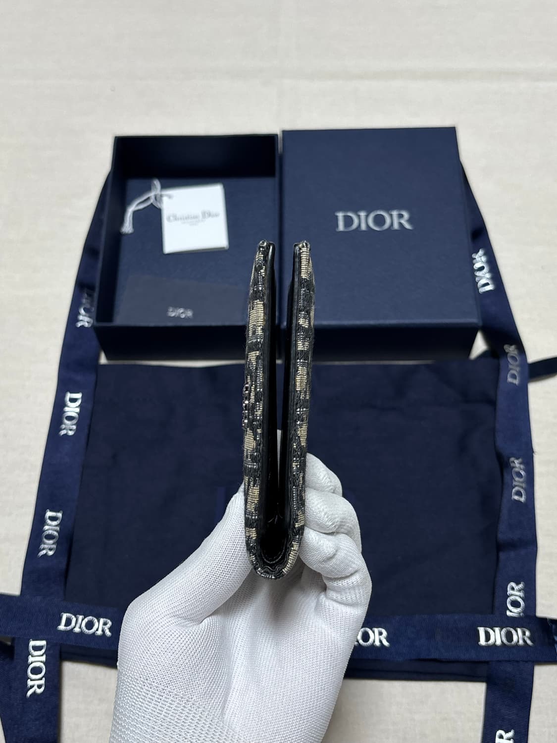 디올 오블리크 자카드 남성 반지갑 [os] 상품이미지5