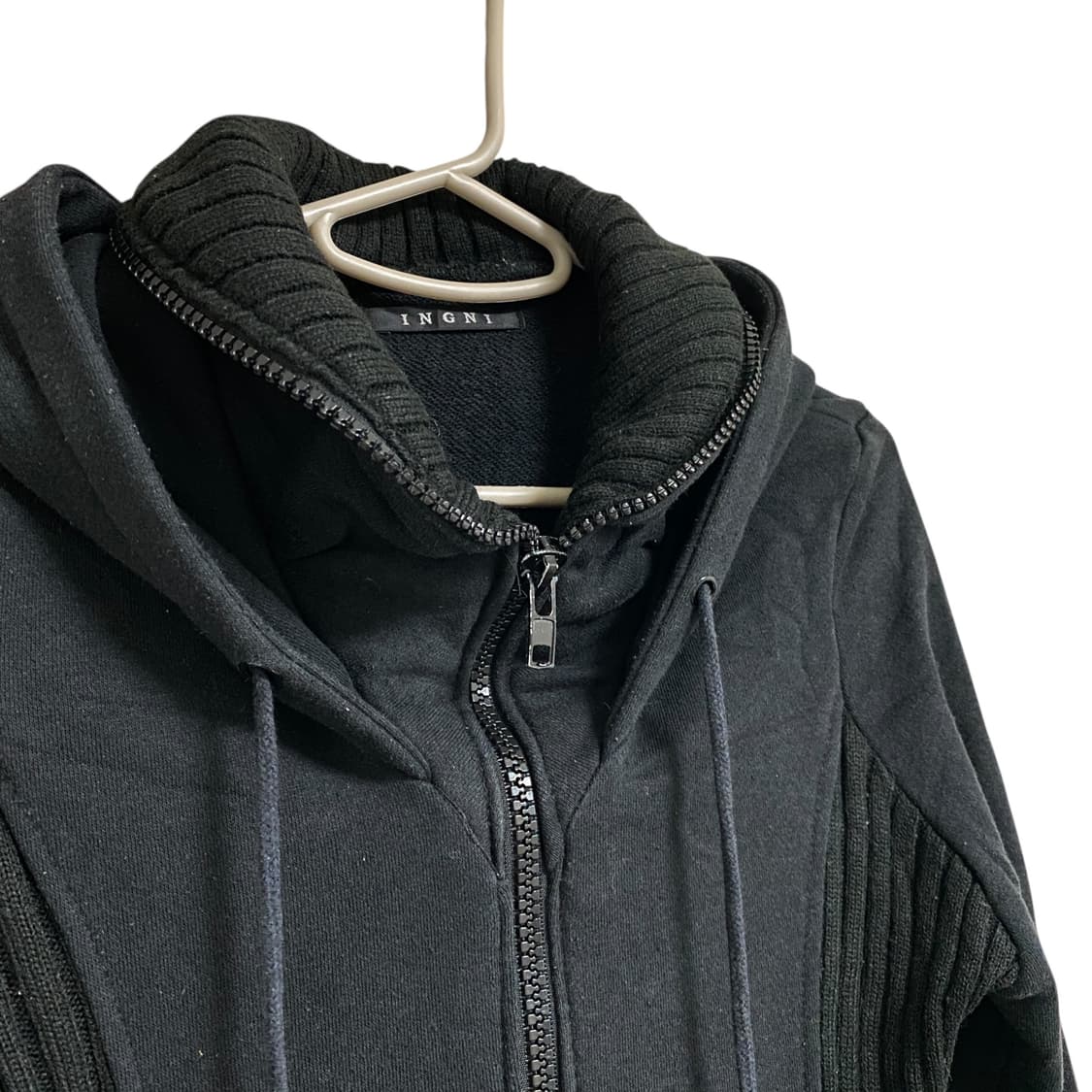 Black 2way hood zipup 상품이미지4