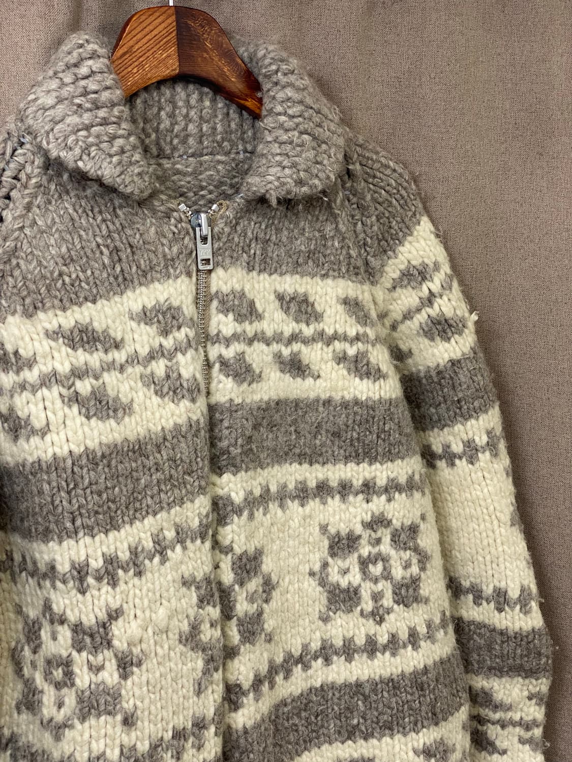 빈티지 코위찬 니트 집업 상품이미지3