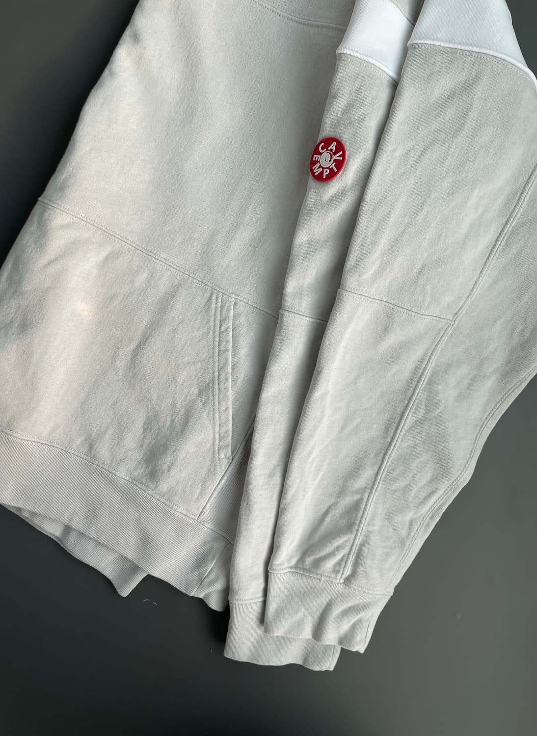 [L] 카프 엠트 유니섹스 오버다이 패널 헤비 풀오버 후디 상품이미지5