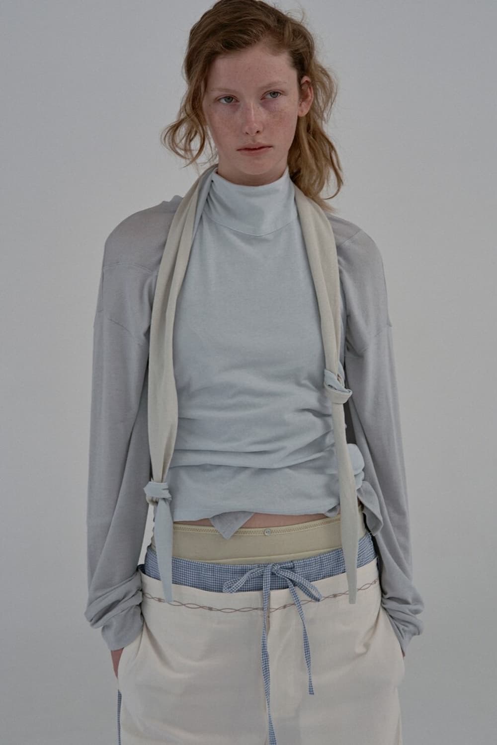 (품절,재입고x) verso 베르소 홀터넥 & 오버사이즈 버튼업 티셔츠 상품이미지2