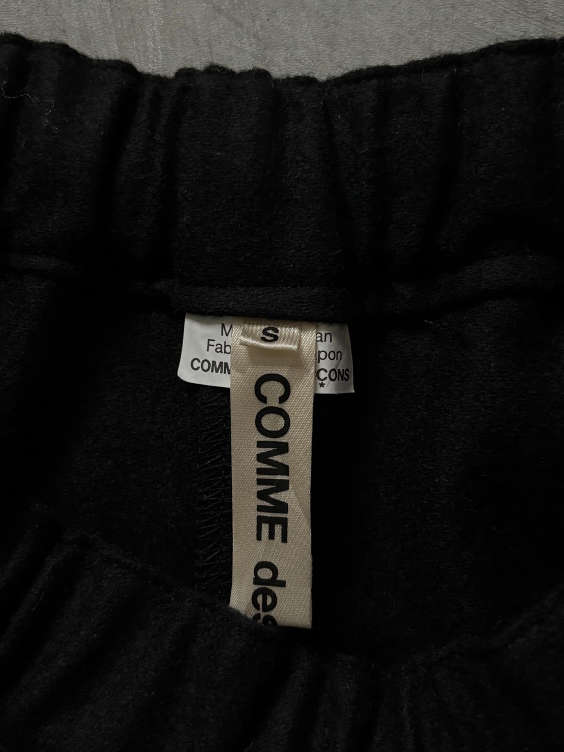Comme des Garcons 꼼데가르송 블랙 울 와이드 팬츠  상품이미지3
