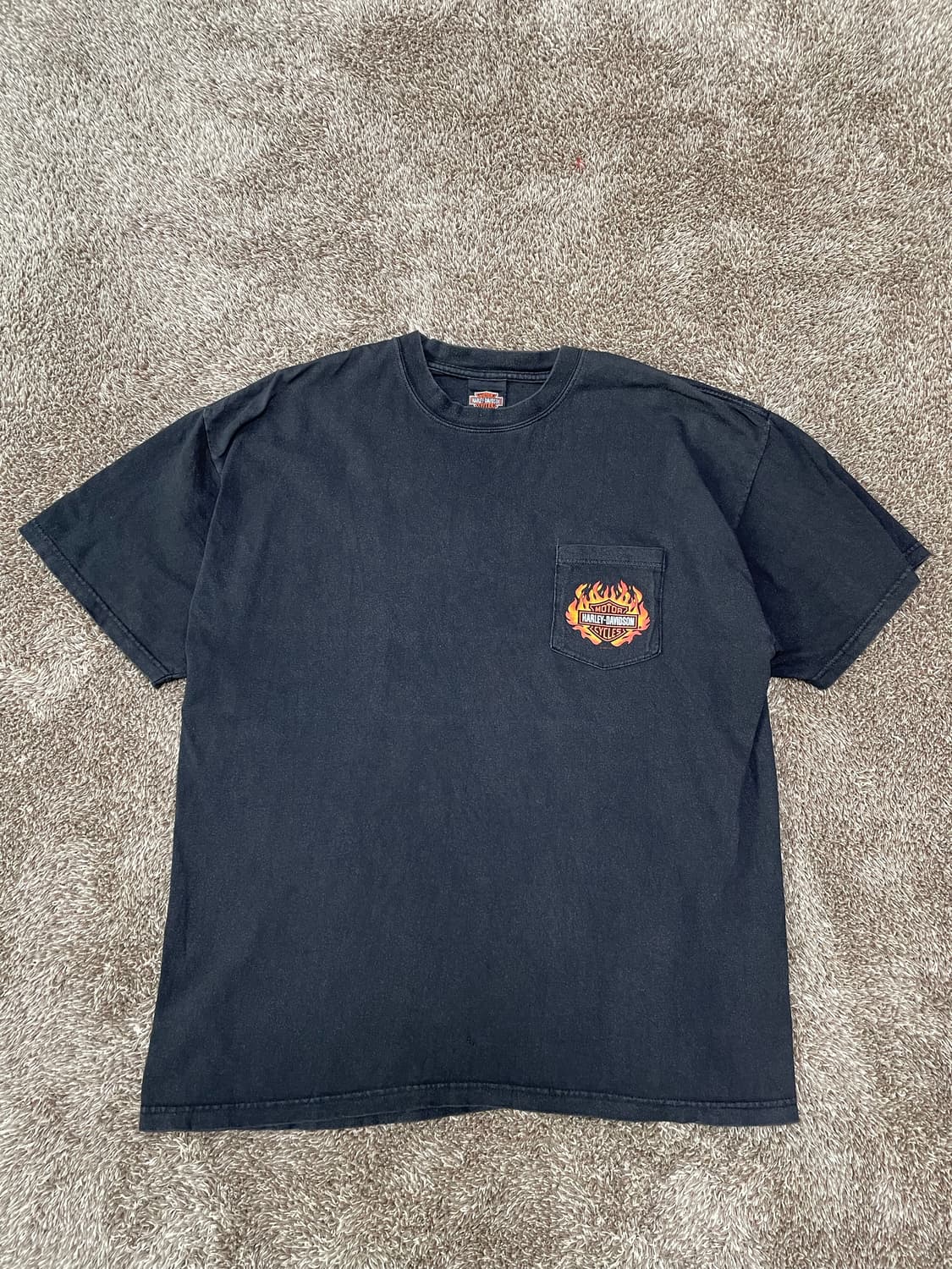 90s harley flame pocket tee 할리 플레임 티셔츠 상품이미지2