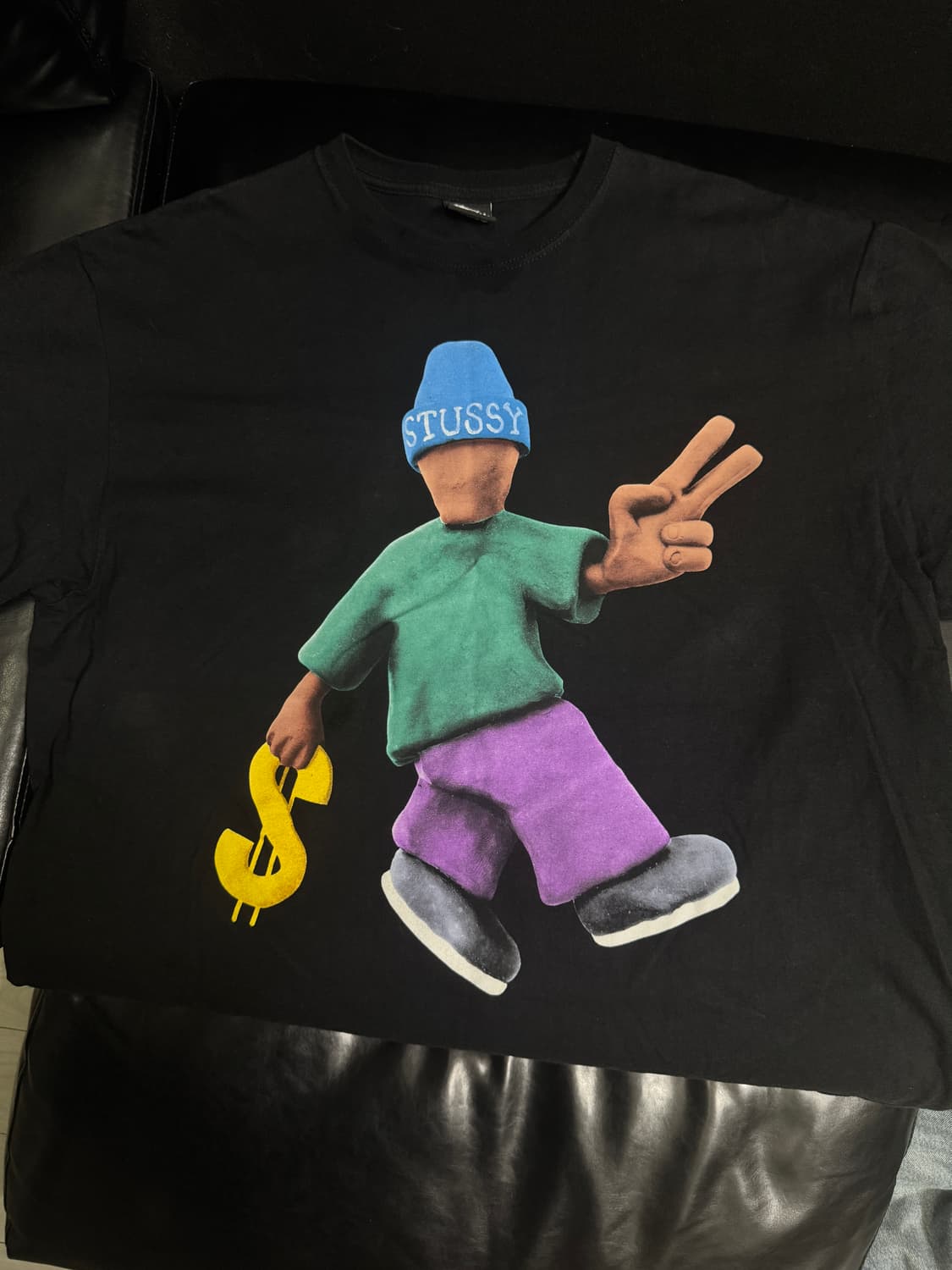 스투시 stussy 피스앤 프로스페리티 블랙 XL 상품이미지2