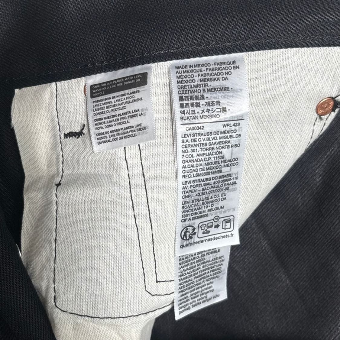 LEVI'S 501 블랙 데님 팬츠 버튼 플라이 32 | 32 상품이미지4