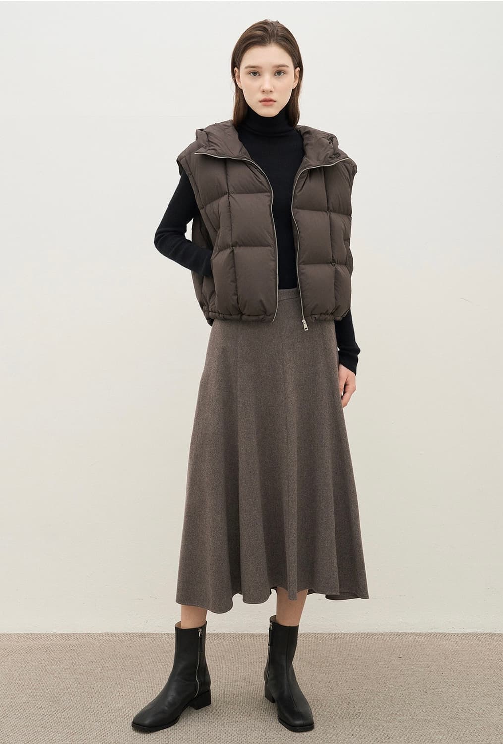 더캐시미어 다운 베스트 구스 패딩  상품이미지3