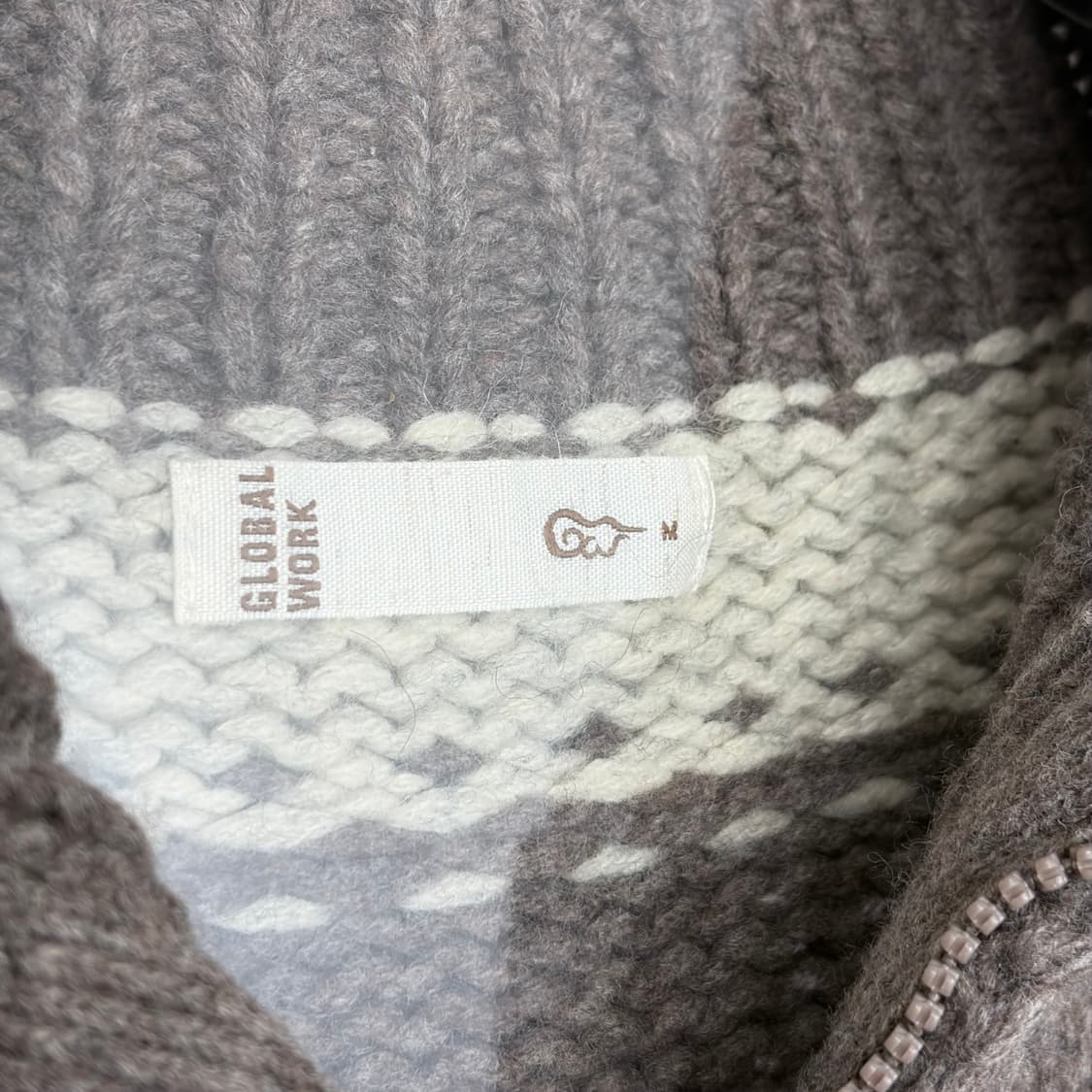 글로벌워크 코위찬 스타일 니트 집업 가디건 자켓 상품이미지3