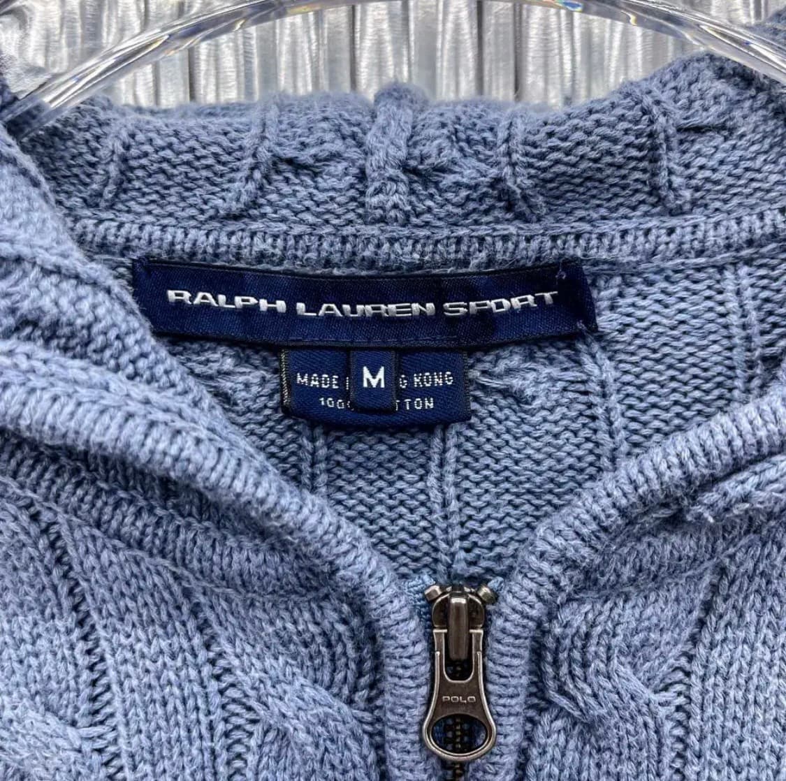폴로랄프로렌 코튼 케이블 후드 니트 집업 상품이미지3