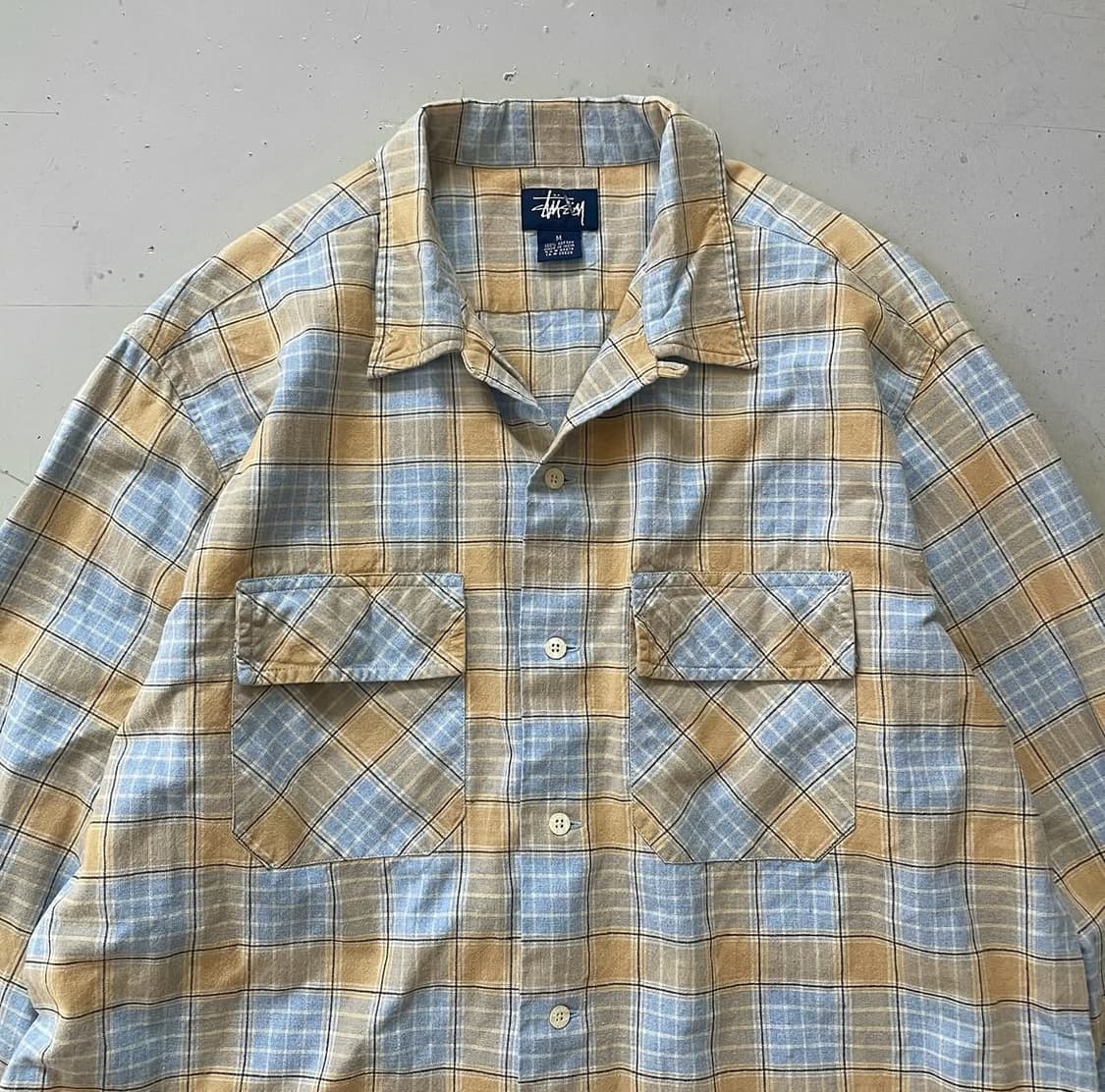 레어)90s stussy 스투시 빈티지 오픈카라 셔츠 상품이미지1