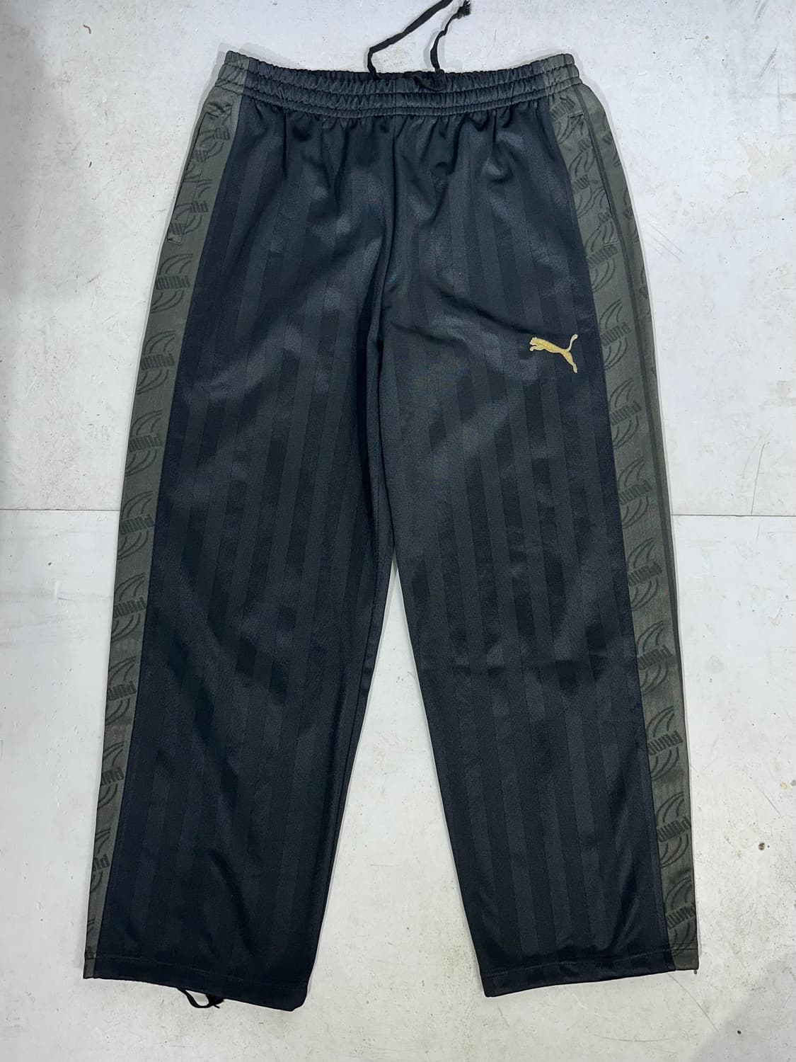 푸마 블랙 사이드 라인 댄스 추리닝 트레이닝 와이드 팬츠 M 상품이미지4