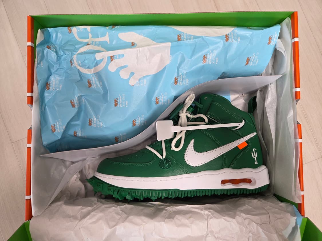 나이키 X 오프화이트 에어포스1 파인 그린 [280,새상품]  상품이미지6