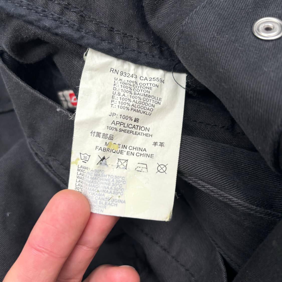 디젤 M-65 블랙 필드 자켓 M 상품이미지8