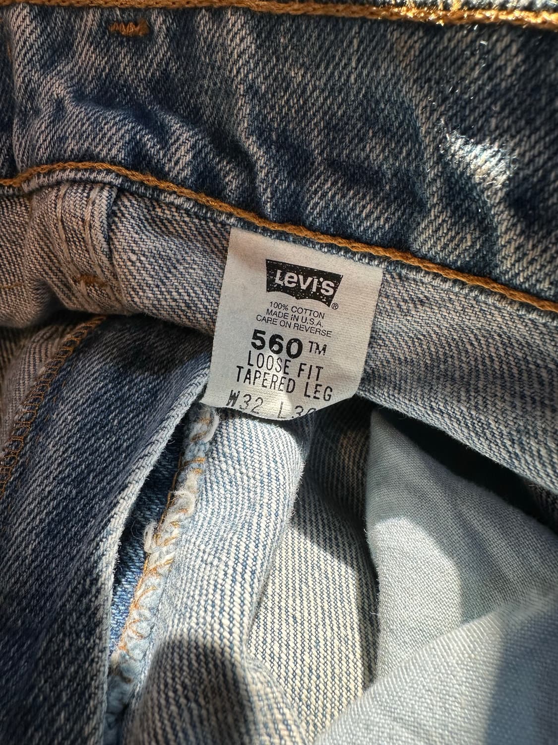 90s 리바이스560 데님 팬츠 32x30 made in usa 상품이미지7