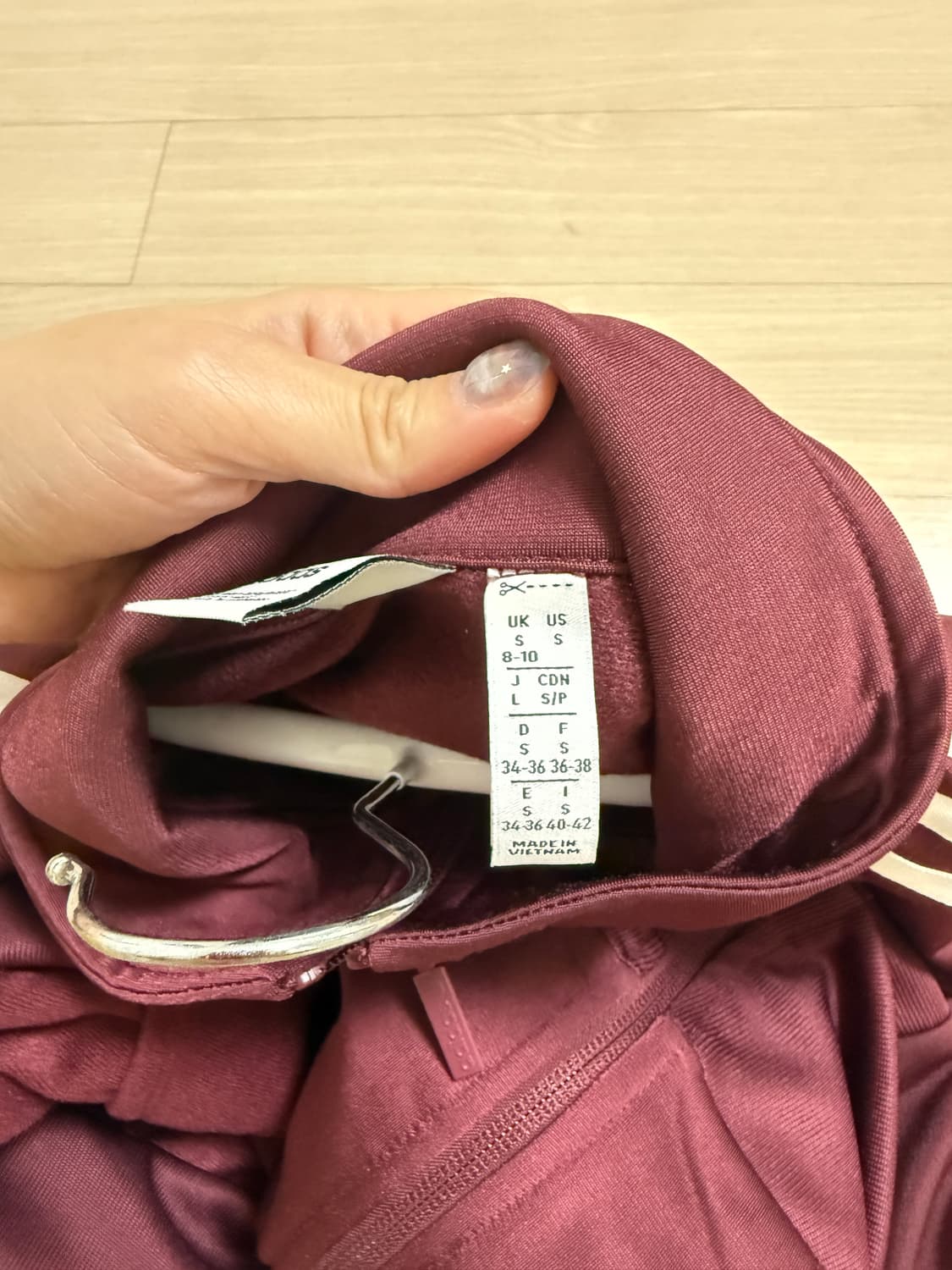 IB7406 아디다스 파이어버드 트랙 자켓 쉐도우 레드 버건디 S 상품이미지4