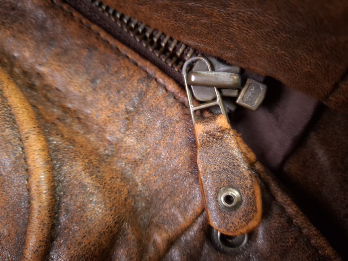 90's 국내산 일본 수출용 리얼레더 항공자켓 상품이미지4