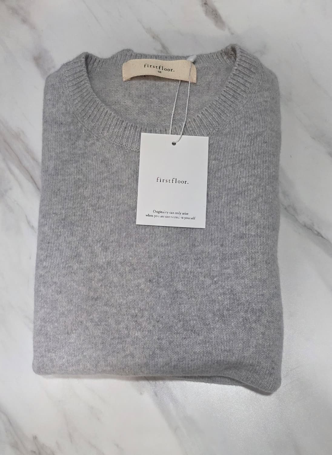 퍼스트플로어 캐시미어 니트 화이트멜란지 상품이미지1