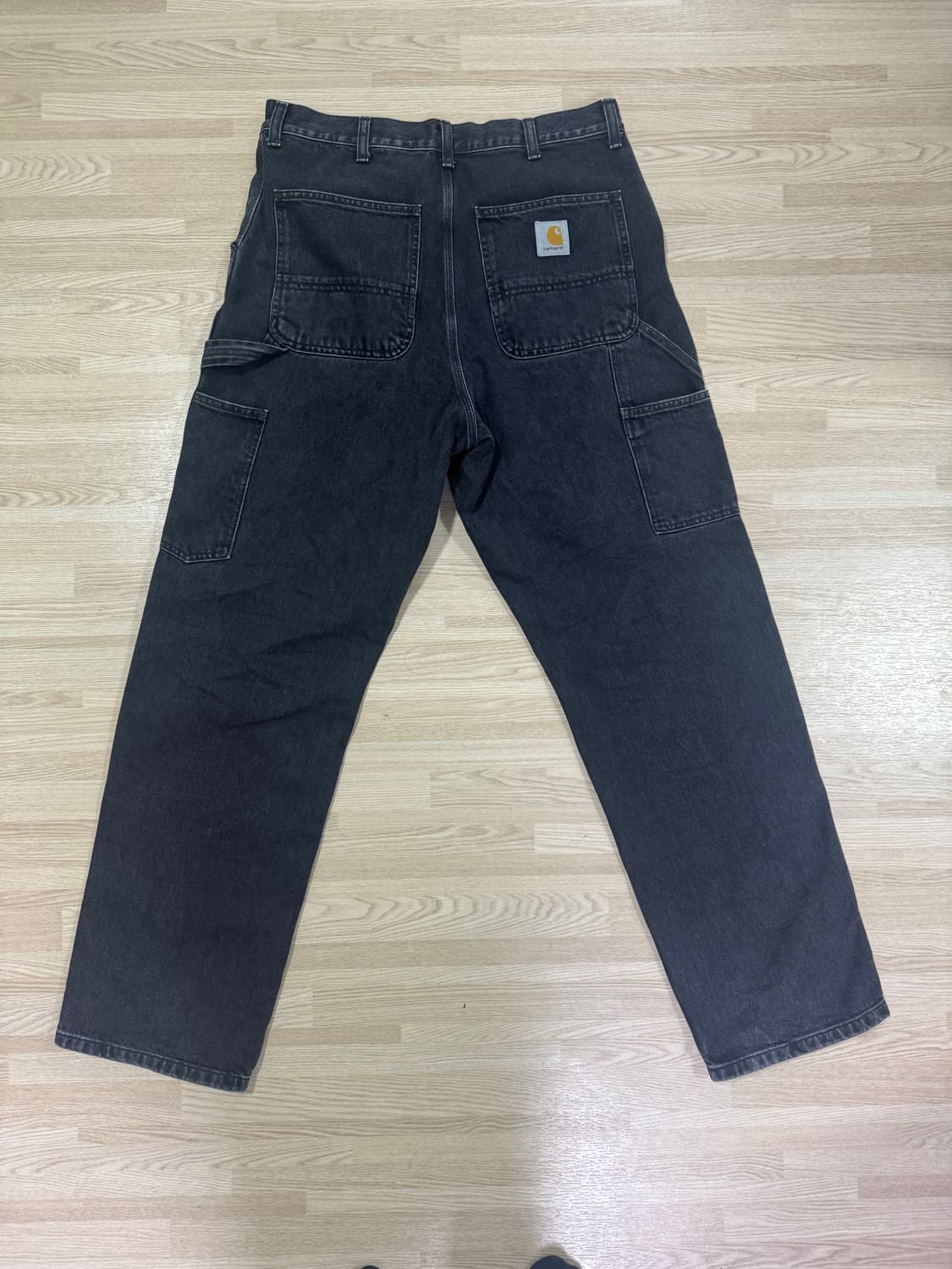 칼하트 WIP 스미스 데님 더블 니 팬츠 블랙 스톤 워시드 32사이즈 상품이미지3
