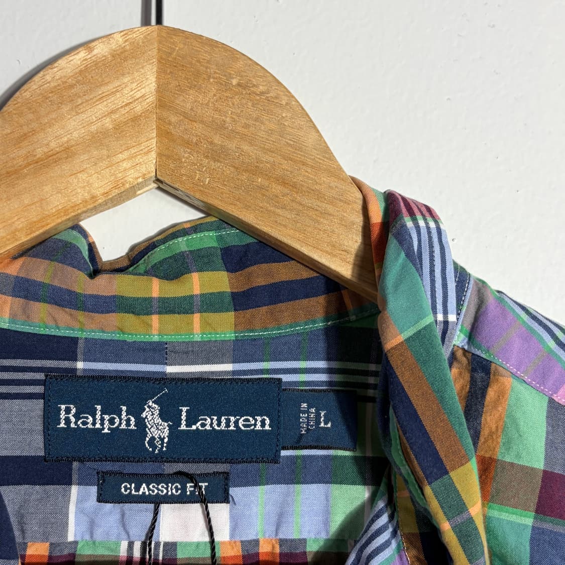 폴로 랄프로렌 빈티지 멀티 컬러 체크 반팔 셔츠 (무료배송) 상품이미지3