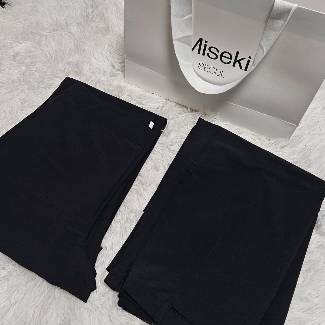 미세키서울 Draped midi skirt pants SET BLACK 상품이미지7