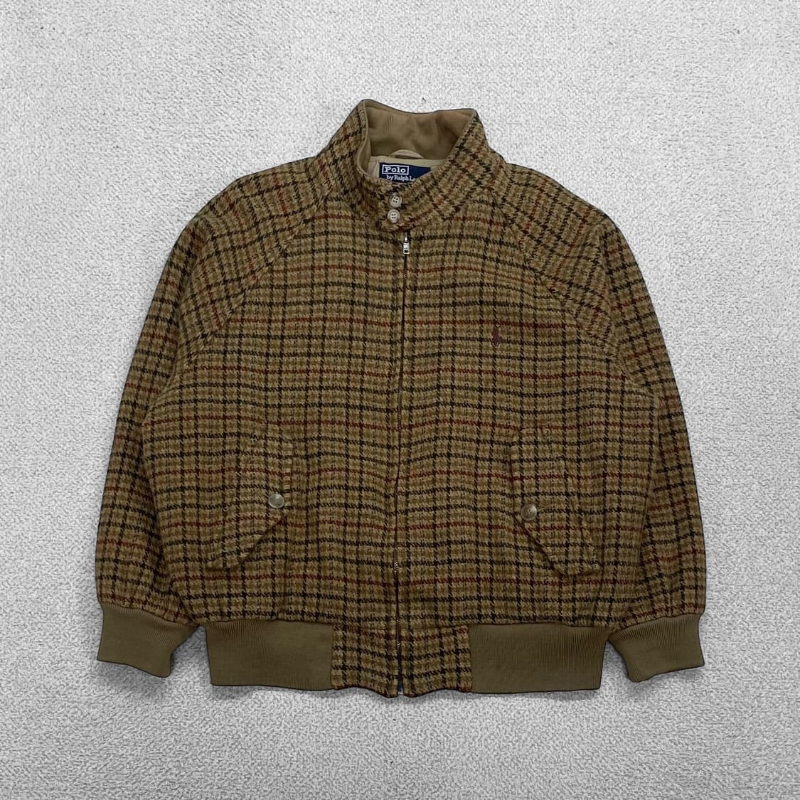 폴로 랄프로렌 건클럽 체크 울 트위드 헤링턴 바라쿠타 자켓 상품이미지1