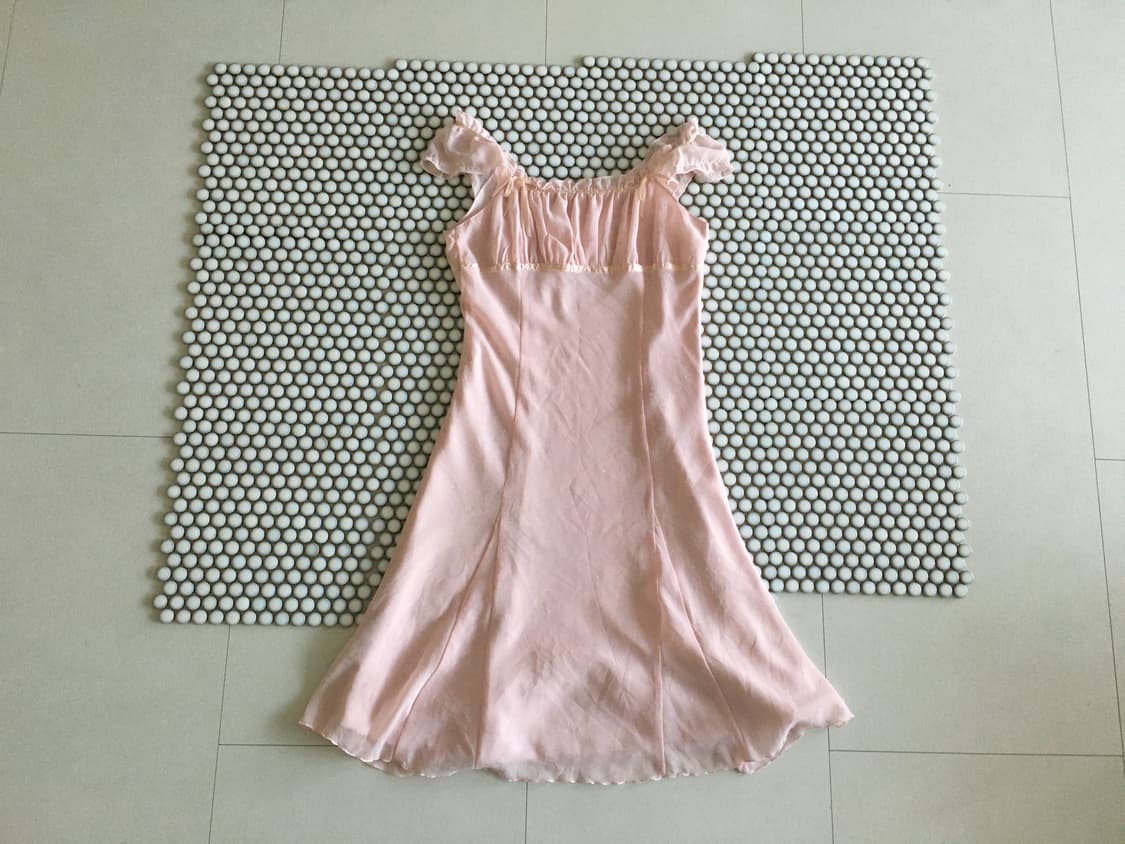 ribbon ruffle slip dress 상품이미지1