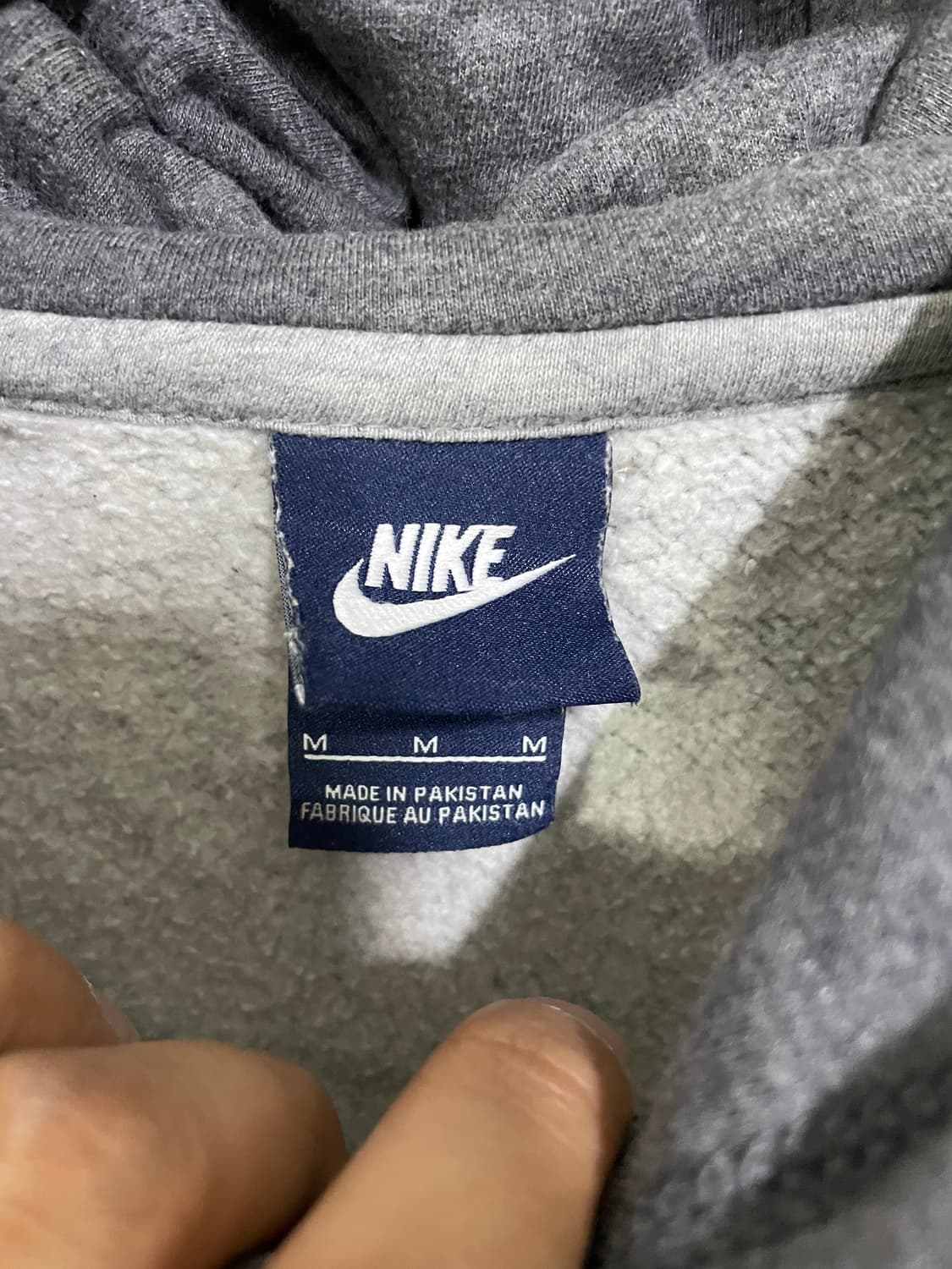 나이키 스우시 기모 후드티 그레이 상품이미지4