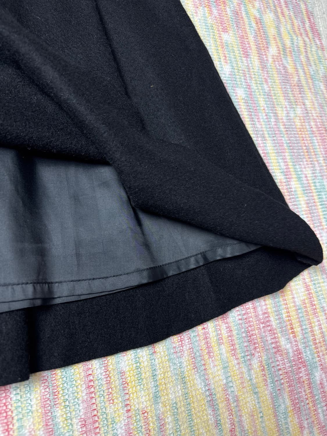 블랙 울 미디 스커트 상품이미지9